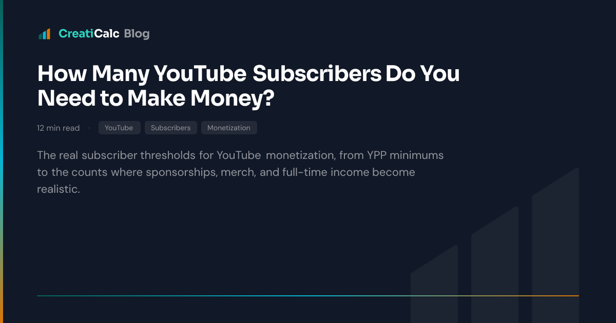 How Many YouTube Subscribers Do You Need to Make Money?
